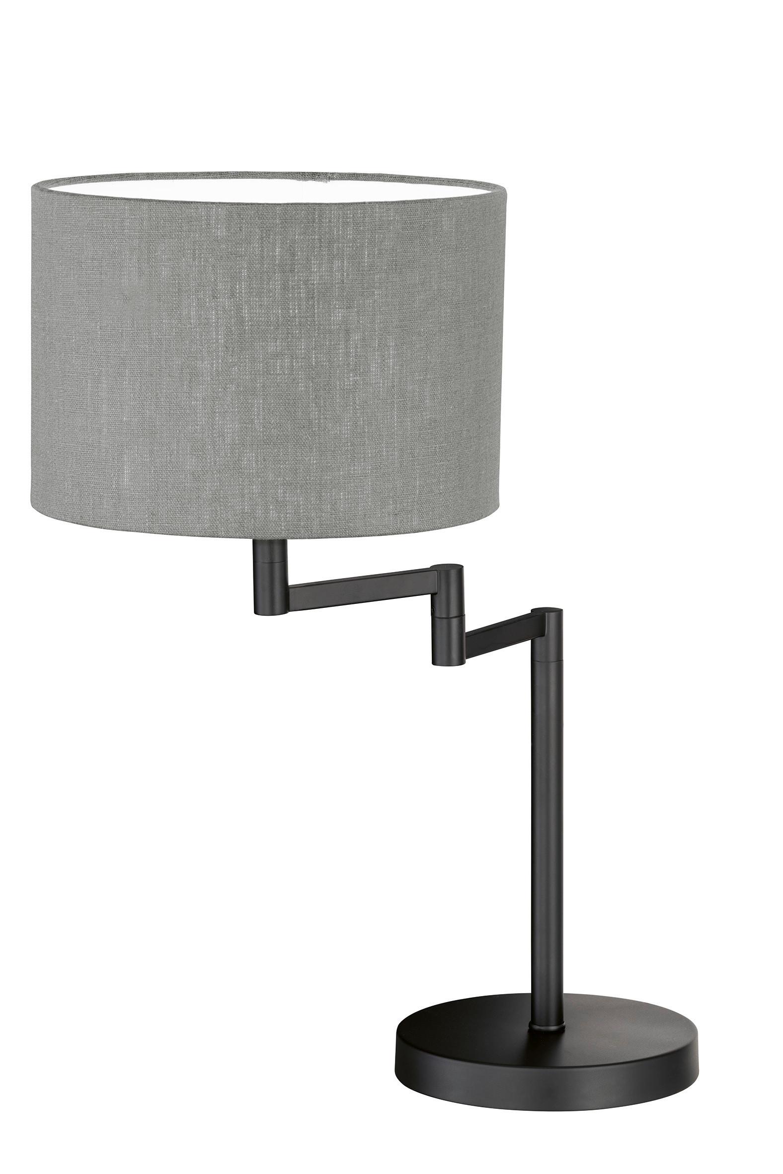 Tischleuchte 50575 Rota - Sandfarben/Schwarz, Basics, Textil/Metall (30/55cm) - Fischer & Honsel