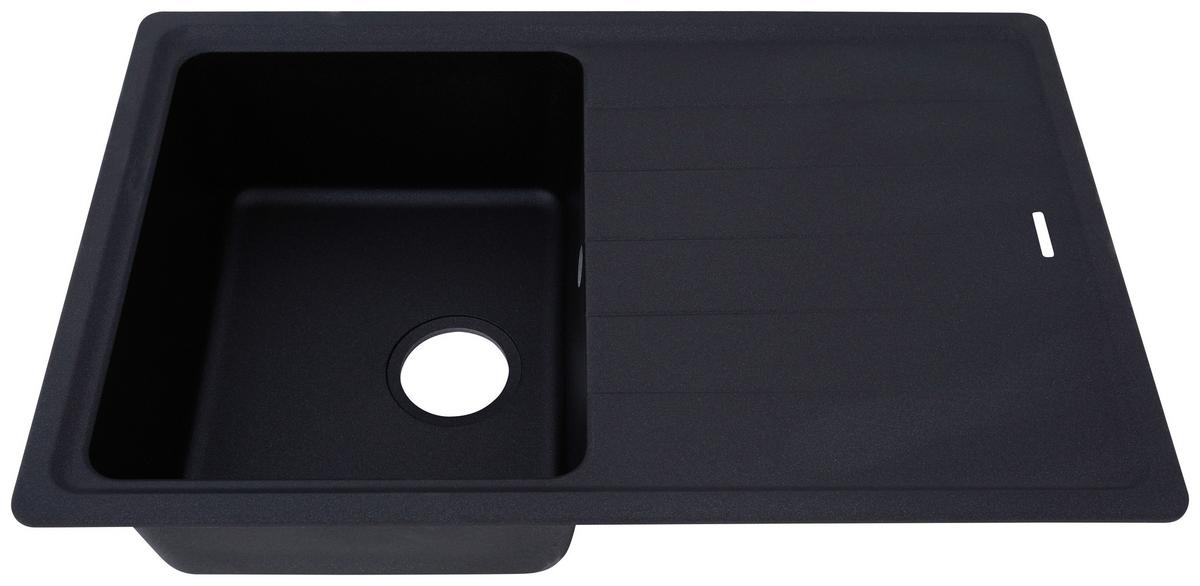 Spüle Respekta Stein Bxt: 78x50 cm - Schwarz, Trend, Stein (78/18,5/50cm) - Respekta