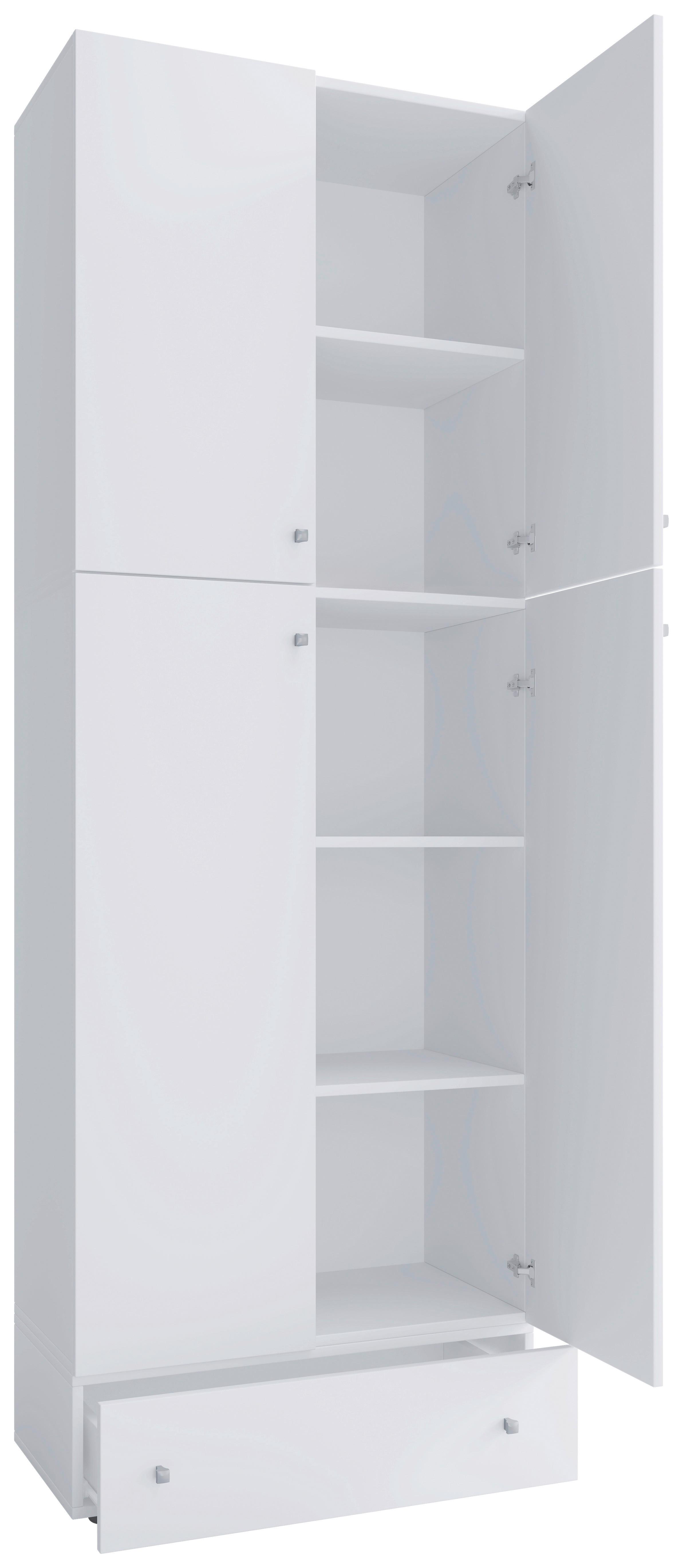 Aktenschrank Lona Holzwerkstoff Weiß B: 70 Cm - Weiß, MODERN, Holzwerkstoff (70/200/39cm) - MID.YOU