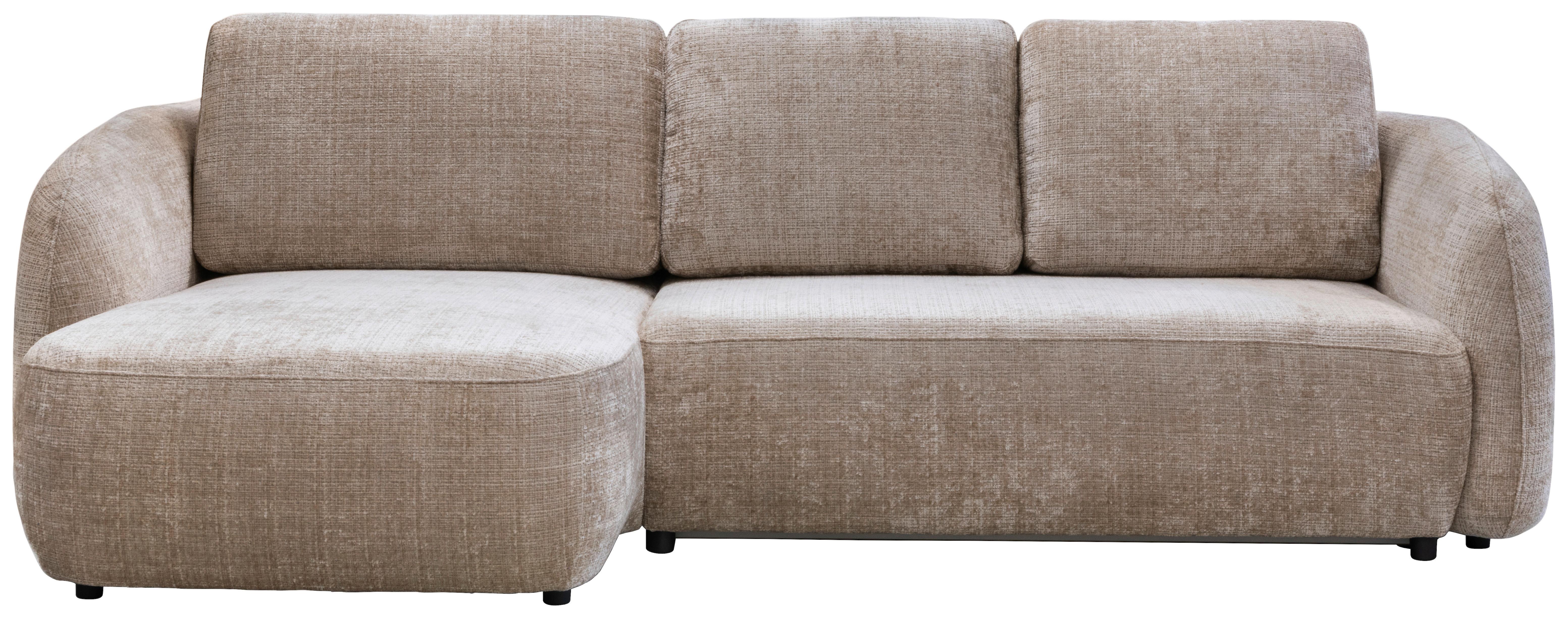 Rohová sedačka PAOLA, ľavá, kašmírová ženilka - čierna/kašmírová, Design, textil (154/270cm)