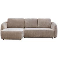 Rohová sedačka PAOLA, levá, kašmírová žinylka - černá/kašmírová, Design, textil (154/270cm)