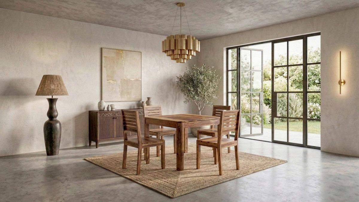 ESSTISCH Sheeshamfarben L: 80cm - Sheeshamfarben, Design, Holz (80/76/80cm) - Livetastic