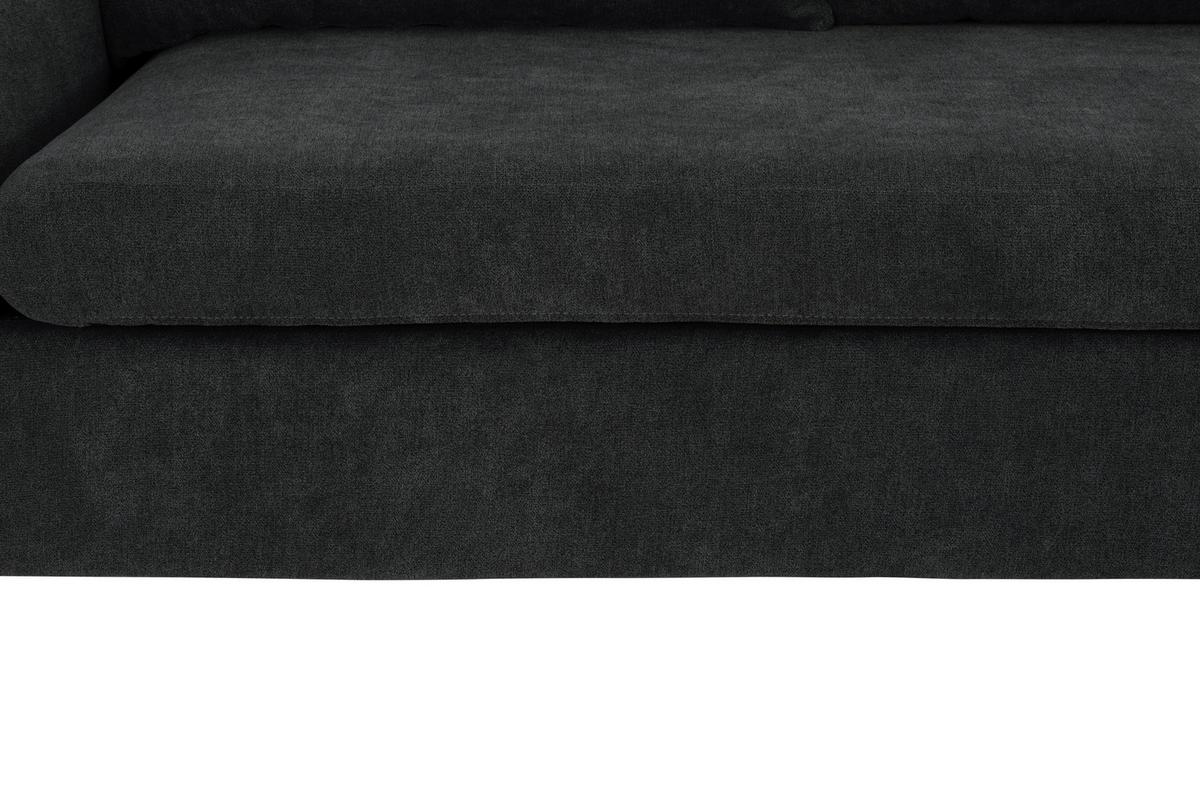 Ecksofa Milly - Dunkelgrau/Schwarz, MODERN, Textil (207/138cm) - P & B