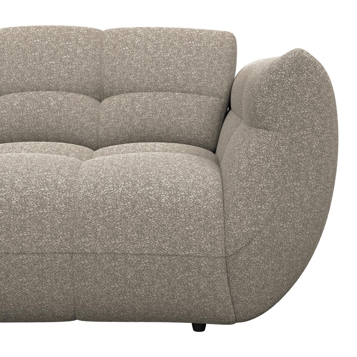 Ecksofa Panda Chenille beige, 178x280cm - Dunkelgrün/Beige, Trend, Textil (178/280cm)