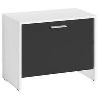 Garderobenbank Ben B: 60cm Schwarz,weiß - Schwarz/Weiß, MODERN, Holzwerkstoff (60/48/35cm) - MID.YOU
