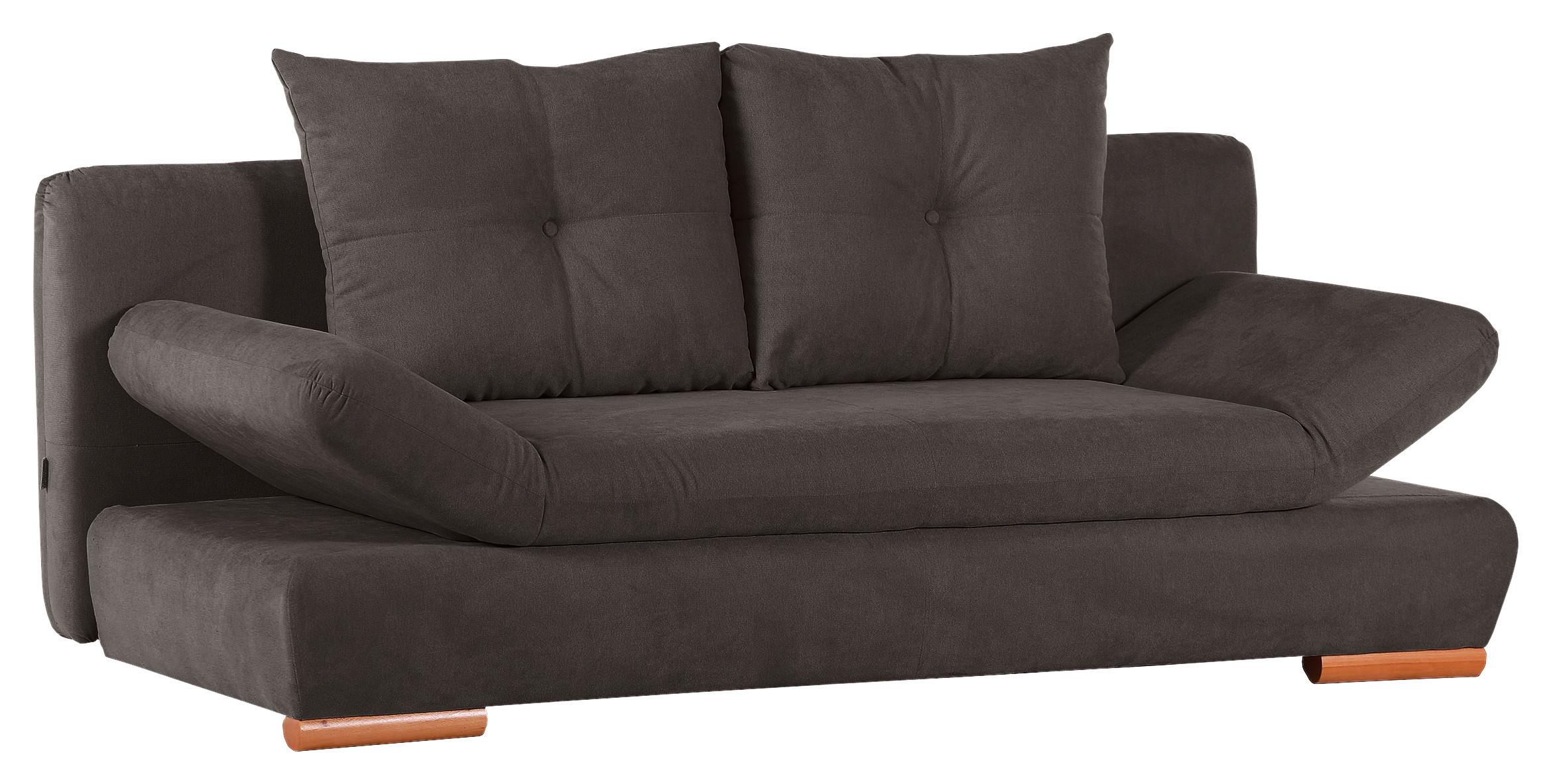 Schlafsofa Canja - Schlammfarben/Buchefarben, Design, Textil (200/75/92cm) - Livetastic