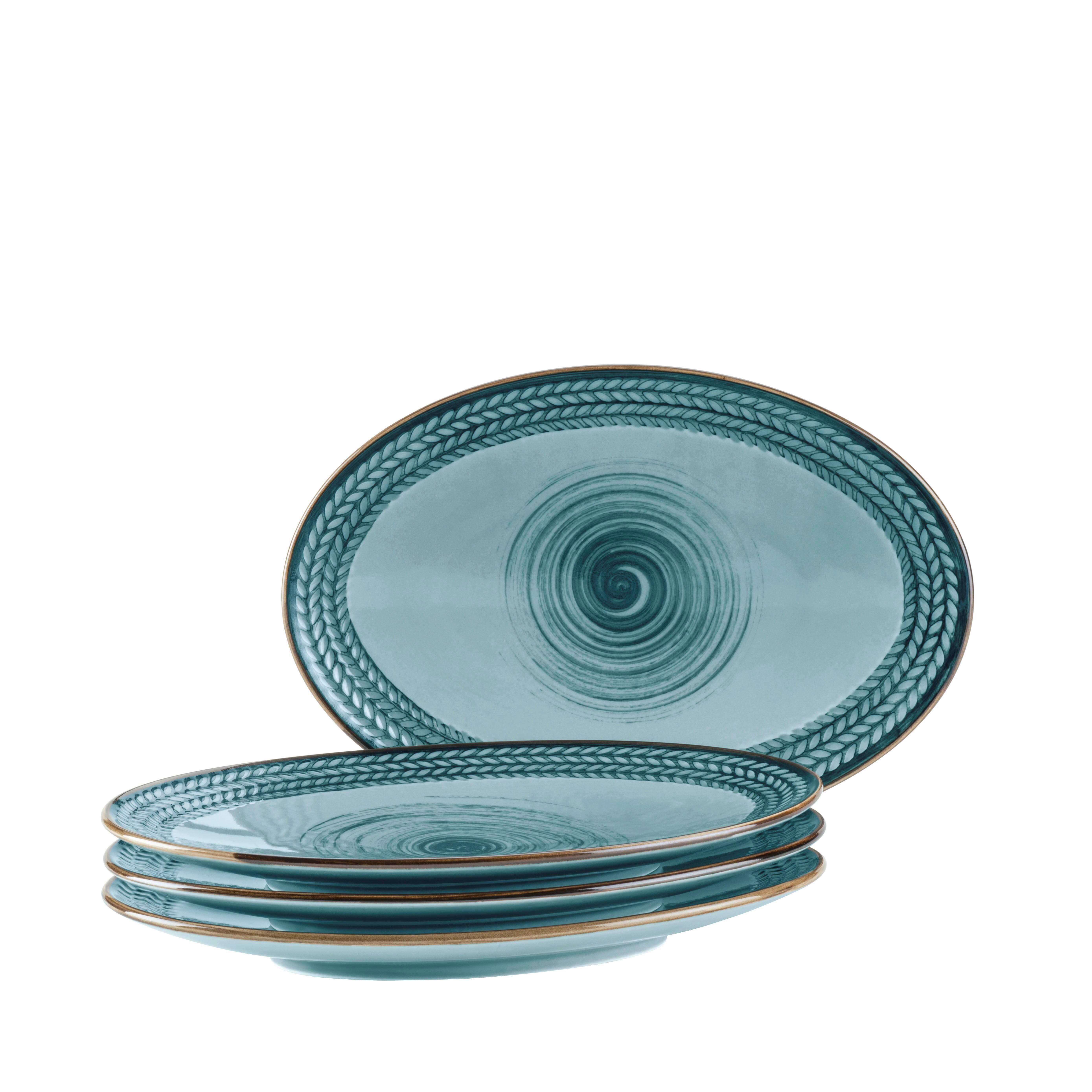Servierplatten-Set Prospero 4--Teilig.  ca. 16,5 cm - Blau, Basics, Keramik (16,5/1/24cm) - Mäser