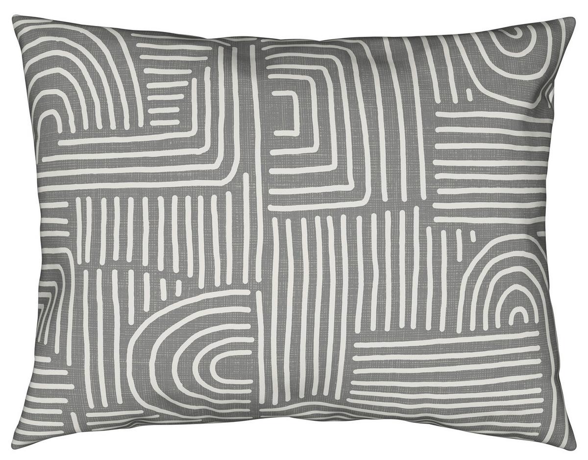 Bettwäsche 140x200 cm Doris Renforce, Grau - Grau, MODERN, Textil - Luca Bessoni