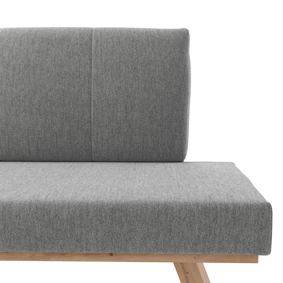 Eckbank Emma II - Eichefarben/Grau, KONVENTIONELL, Holzwerkstoff/Textil (150/185cm)