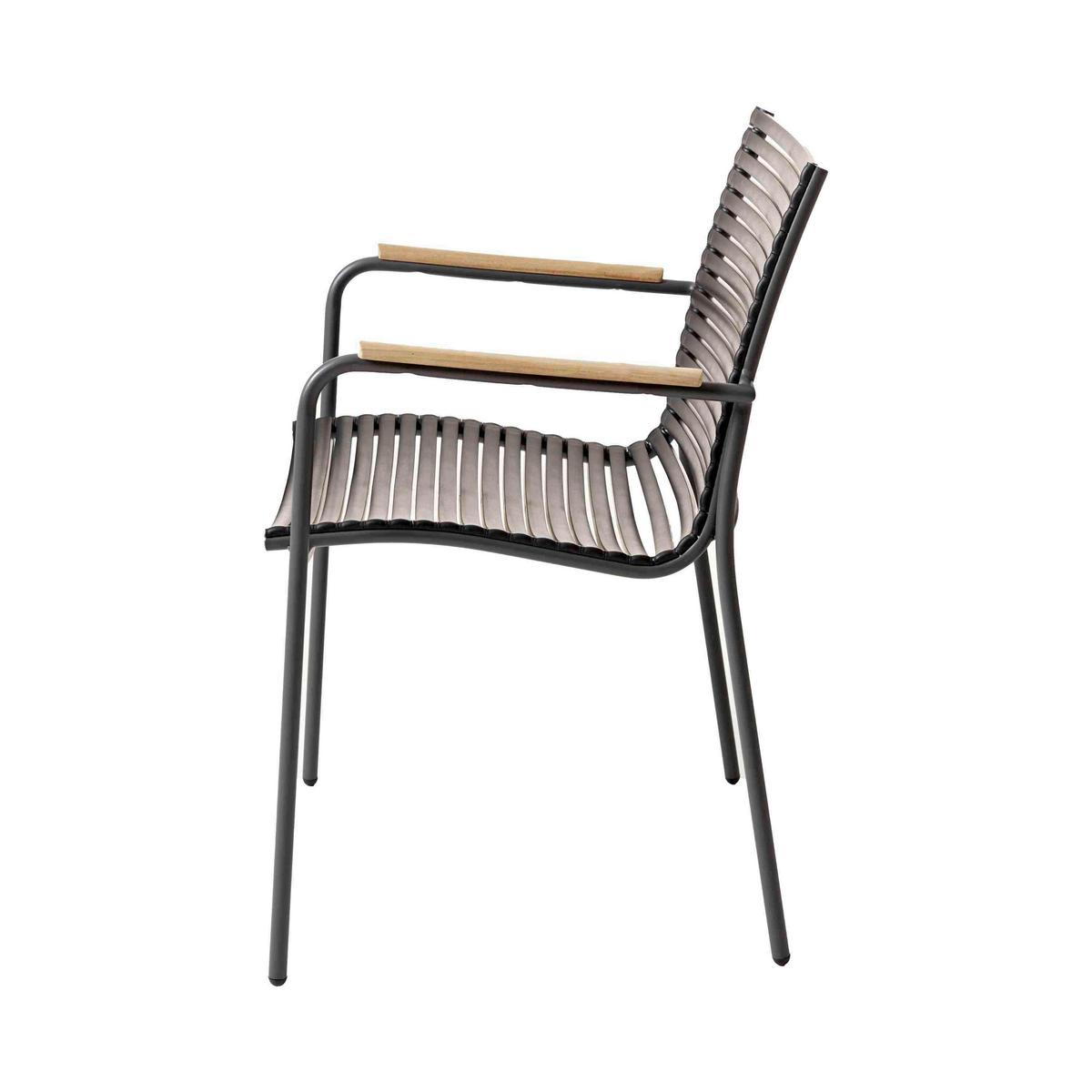 Gartensessel stapelbar Mood Classic Kunststoff - Anthrazit/Schwarz, KONVENTIONELL, Holz/Kunststoff (60/84/56cm) - Gardenson
