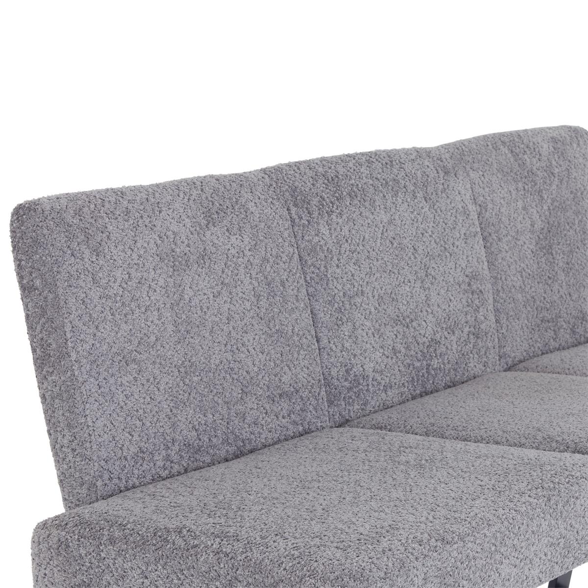 Sitzbank Grau Tampa 166x82x61 Cm - Schwarz/Grau, MODERN, Textil/Metall (166/82/61cm) - MID.YOU