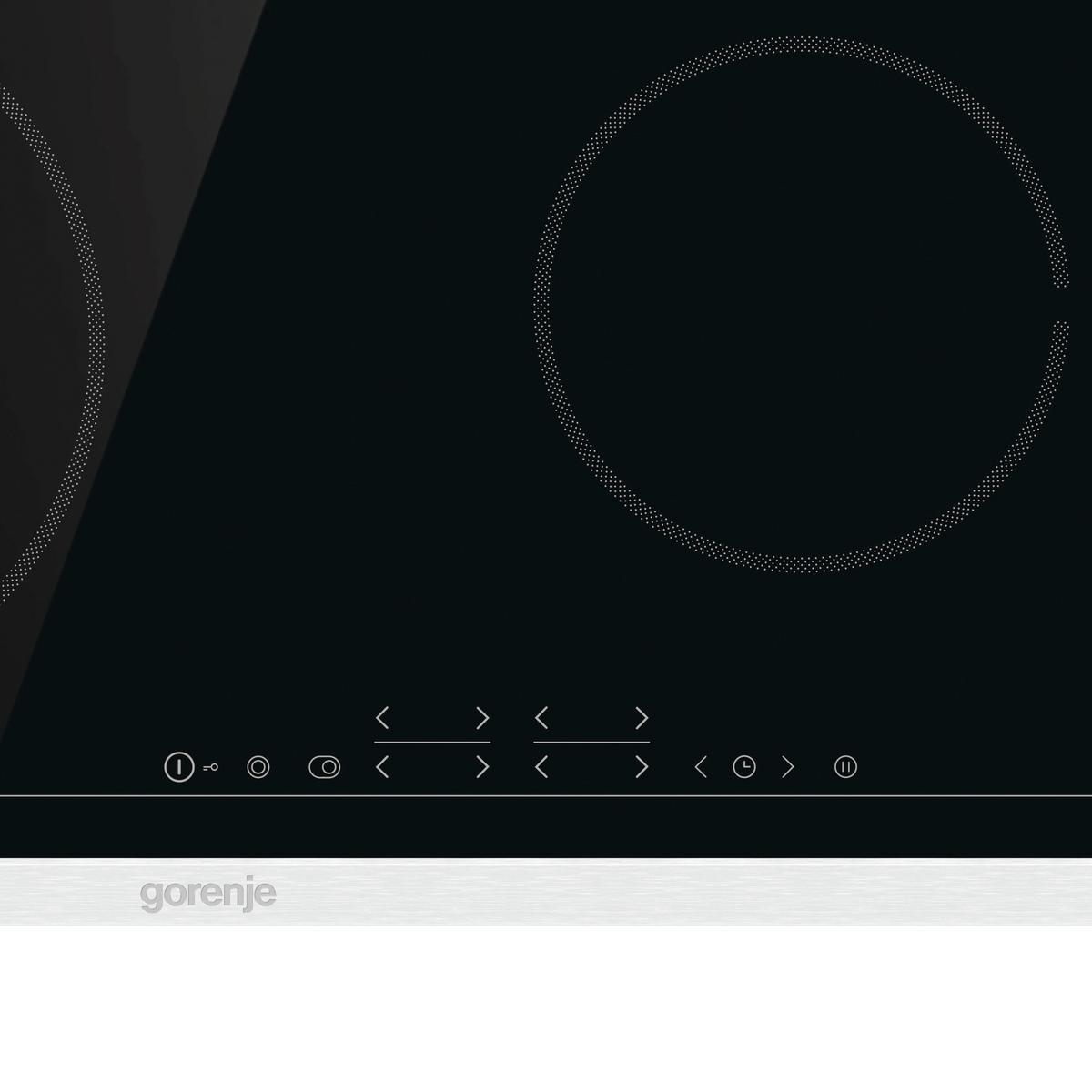 Einbau-Herd-Set B: 59,5 cm Elektro-Glaskeramik - Edelstahlfarben/Schwarz, Basics, Glas/Metall (59,5/59,5/56,4cm) - Gorenje