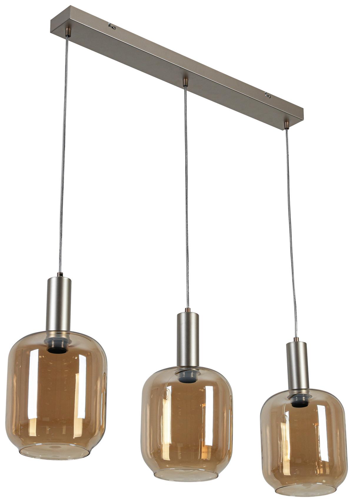 ZÁVĚSNÉ SVÍTIDLO SIOP - jantarové barvy/průhledné, Moderní, kov/plast (80/20/120cm)