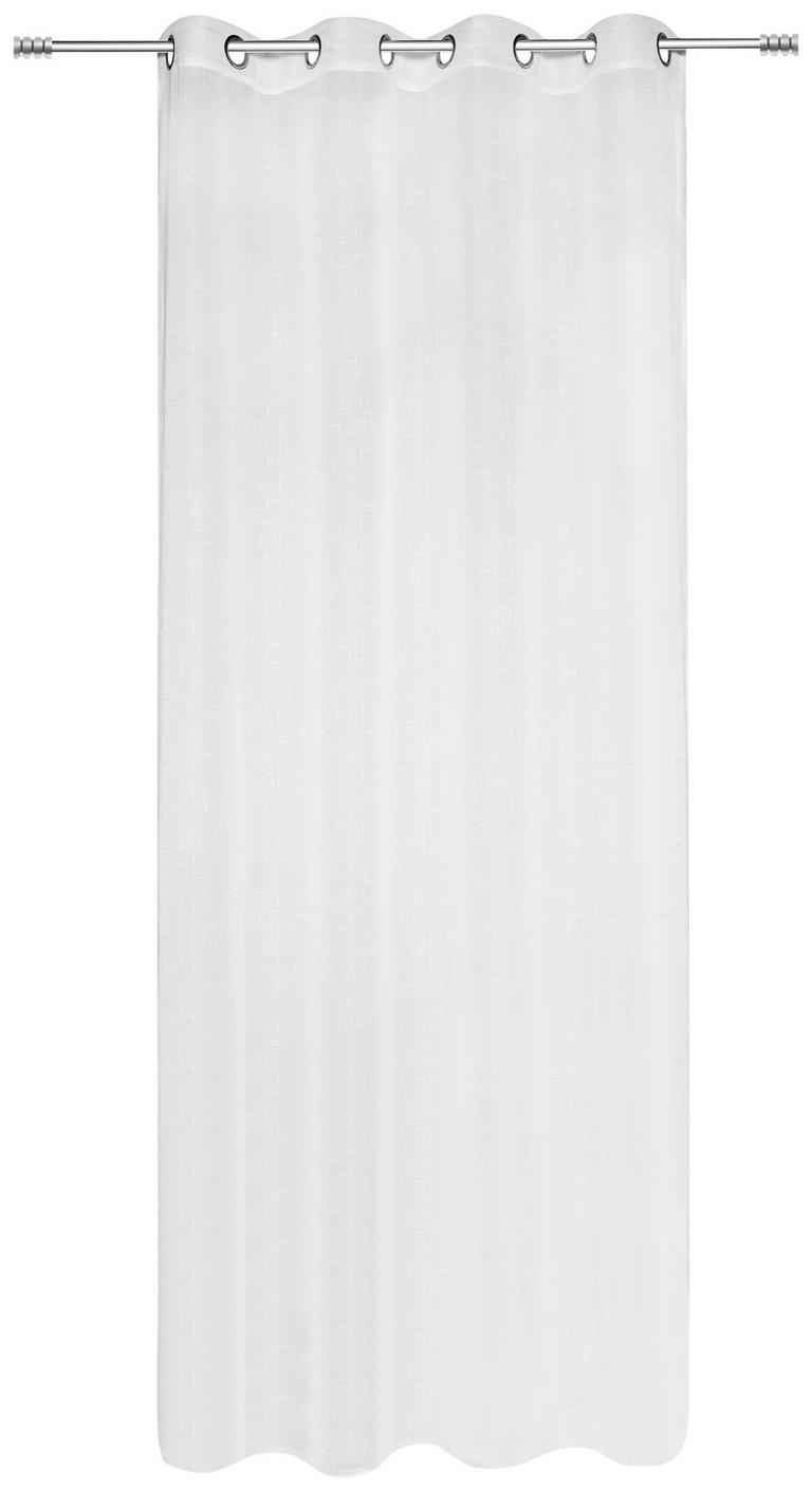 Ösenvorhang Malina - Weiß/Grau, MODERN, Textil (140/245cm) - Luca Bessoni
