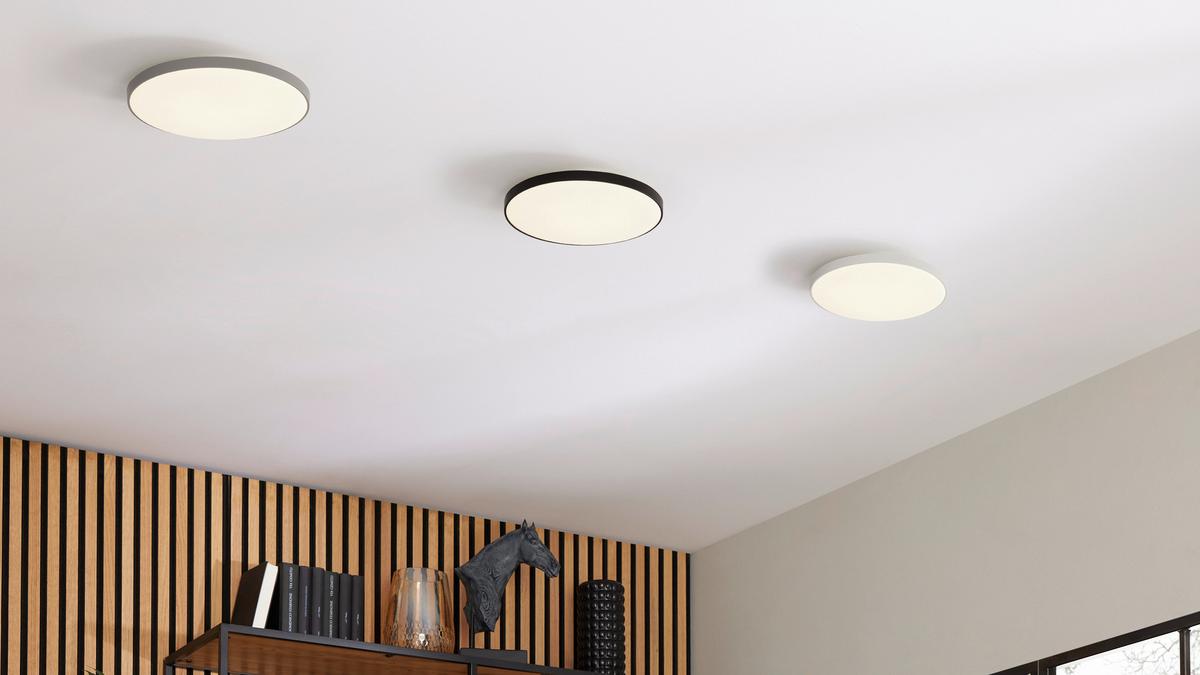 LED-Deckenleuchte Agata - Titanfarben, Basics, Kunststoff (27/5,6cm) - Luca Bessoni