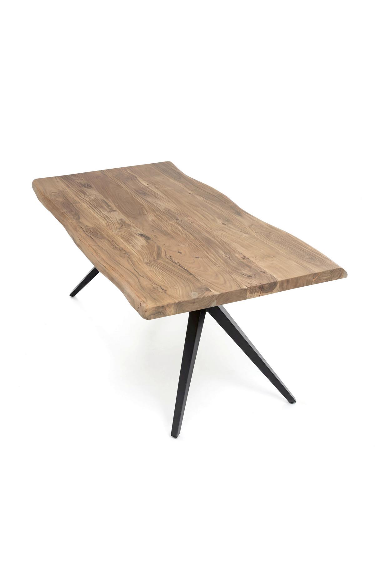 ESSTISCH Schwarz/Naturfarben L: 160cm - Schwarz/Naturfarben, MODERN, Holz/Metall (160/85/78,5cm) - MID.YOU