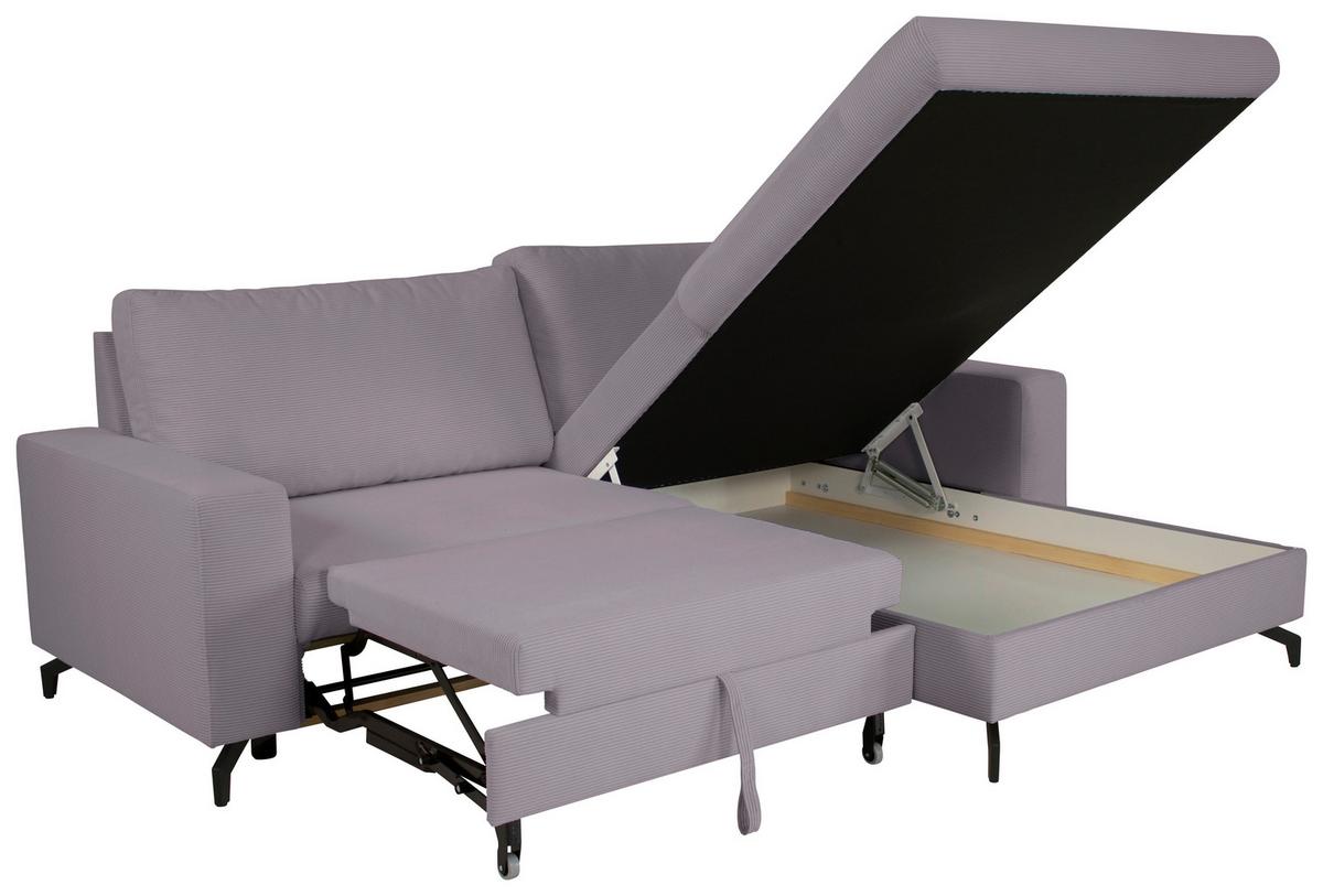 Ecksofa Clara Grau B: 240 Cm - Grau, MODERN, Textil (240/87/177cm)