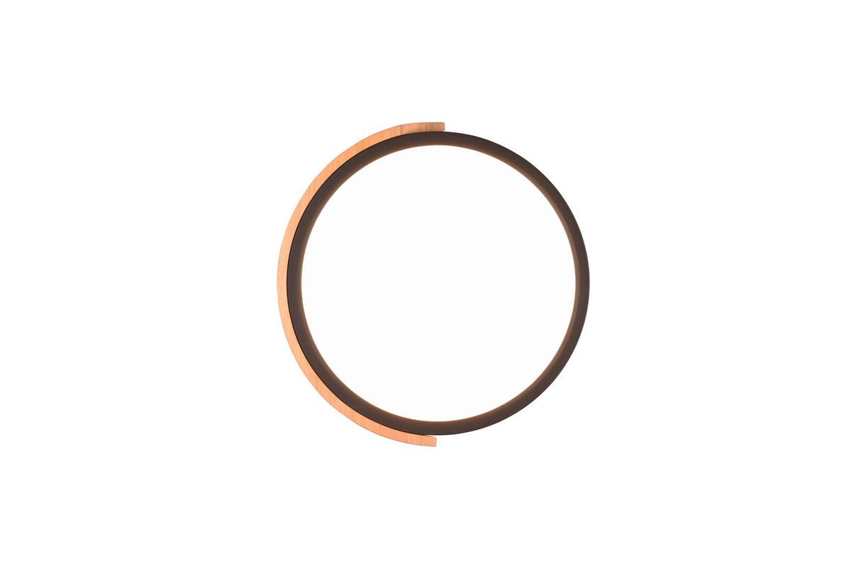 LED-Deckenleuchte R67201132 Jano - Schwarz/Braun, Basics, Holz/Kunststoff (31,5/3,5cm)