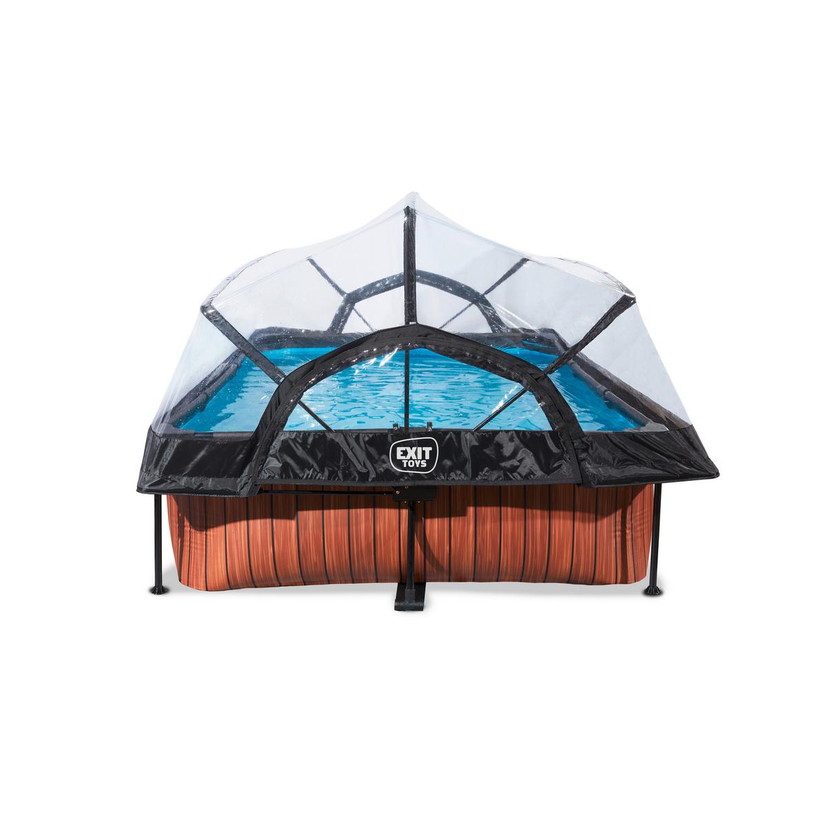 Pool-set Exit Wood Pool - Braun, KONVENTIONELL, Kunststoff (300/200/65cm) - EXIT Toys