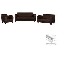 Sitzgarnitur Antis Braun B: 92 Cm - Dunkelbraun, Design, Textil (92/80/89cm) - Livetastic