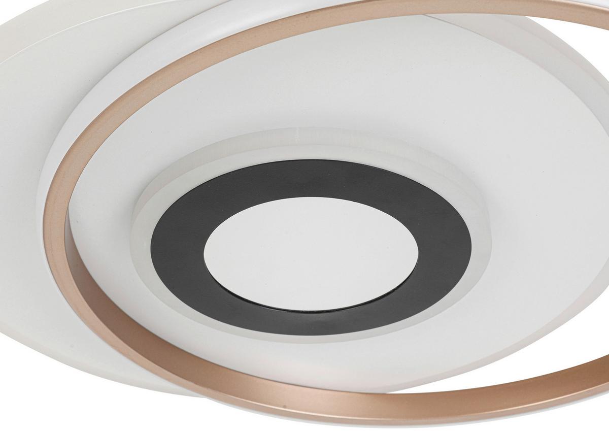 STROPNÍ LED SVÍTIDLO KITKOL - bílá/černá, Moderní, kov/plast (48/40/6cm) - Mömax