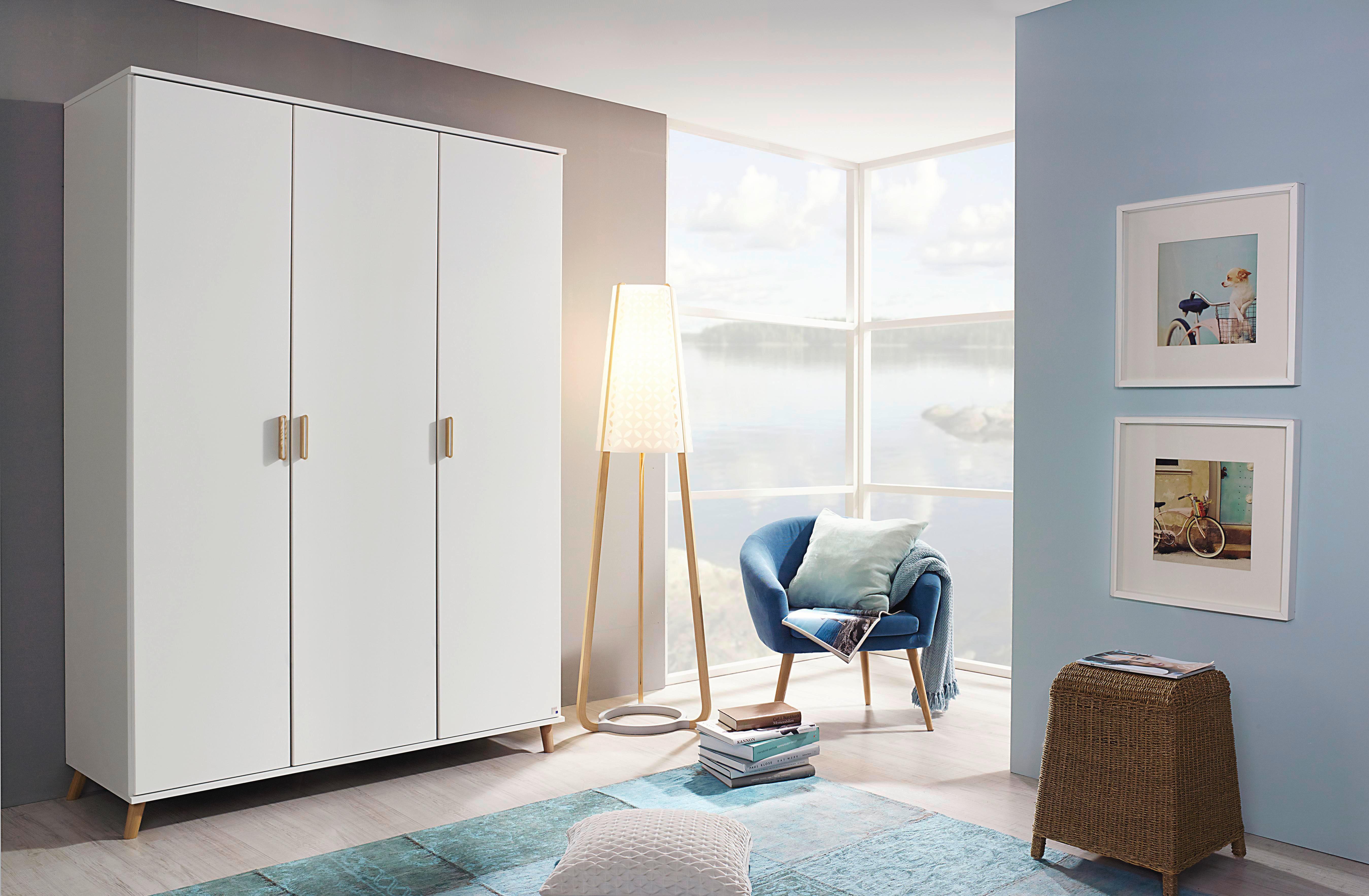 Drehtürenschrank 137cm Falun, Weiß - Weiß, Design, Holzwerkstoff (137/203/53cm) - Rauch Möbel