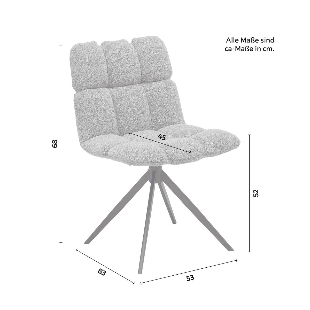Otočná stolikča MALU sivá - čierna/sivá, Modern, kov/textil (53/68/83cm) - Bessagi Home