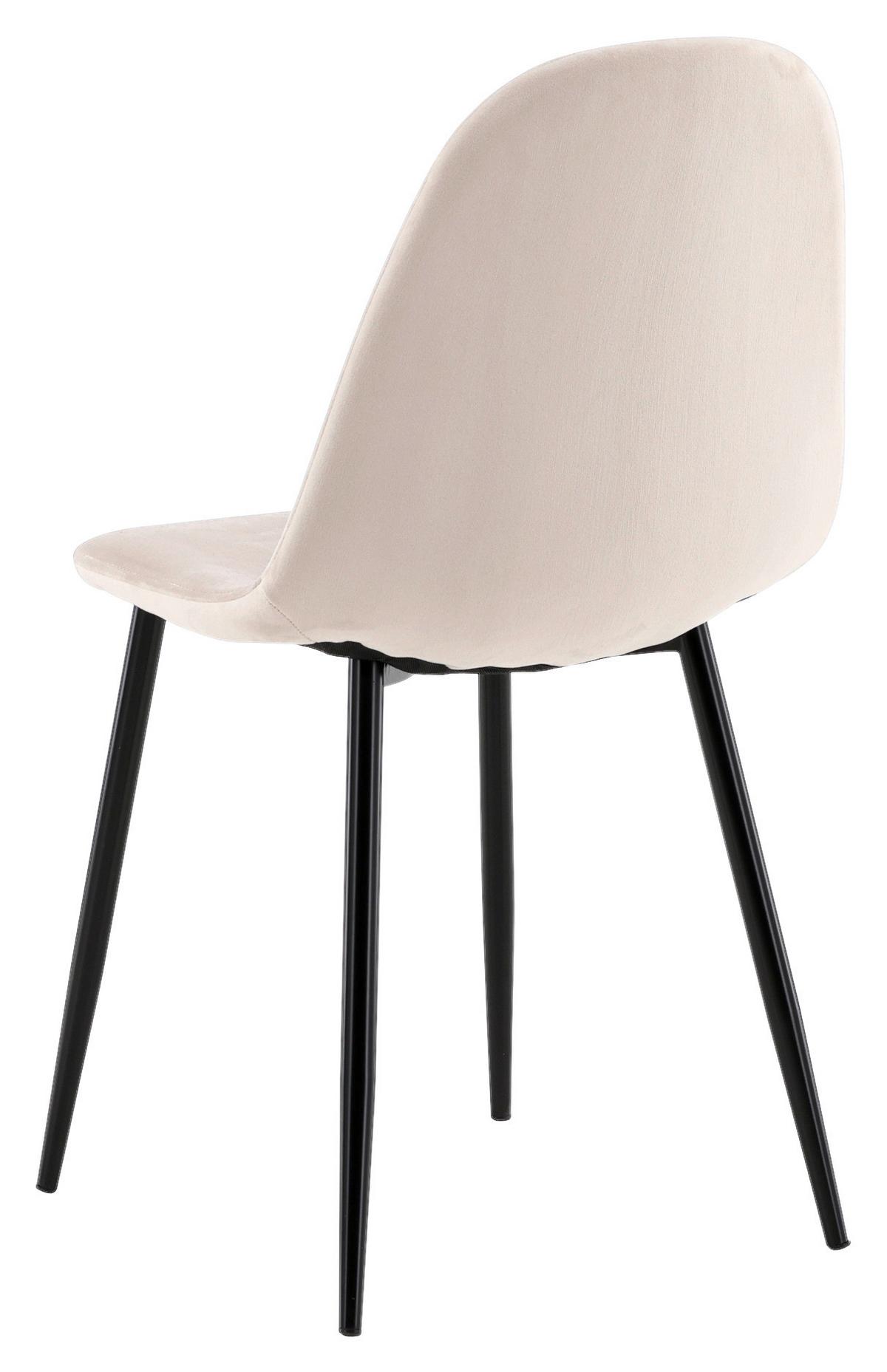 Stuhl-Set Polar - Beige/Schwarz, Design, Textil/Metall (44/88/53cm) - Livetastic