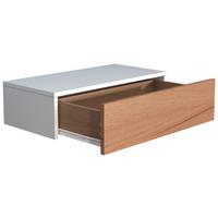 Nachtkästchen Usal M B: 60 Cm Weiß/eiche Dekor - Eichefarben/Weiß, MODERN, Holzwerkstoff (60/15/30cm) - MID.YOU