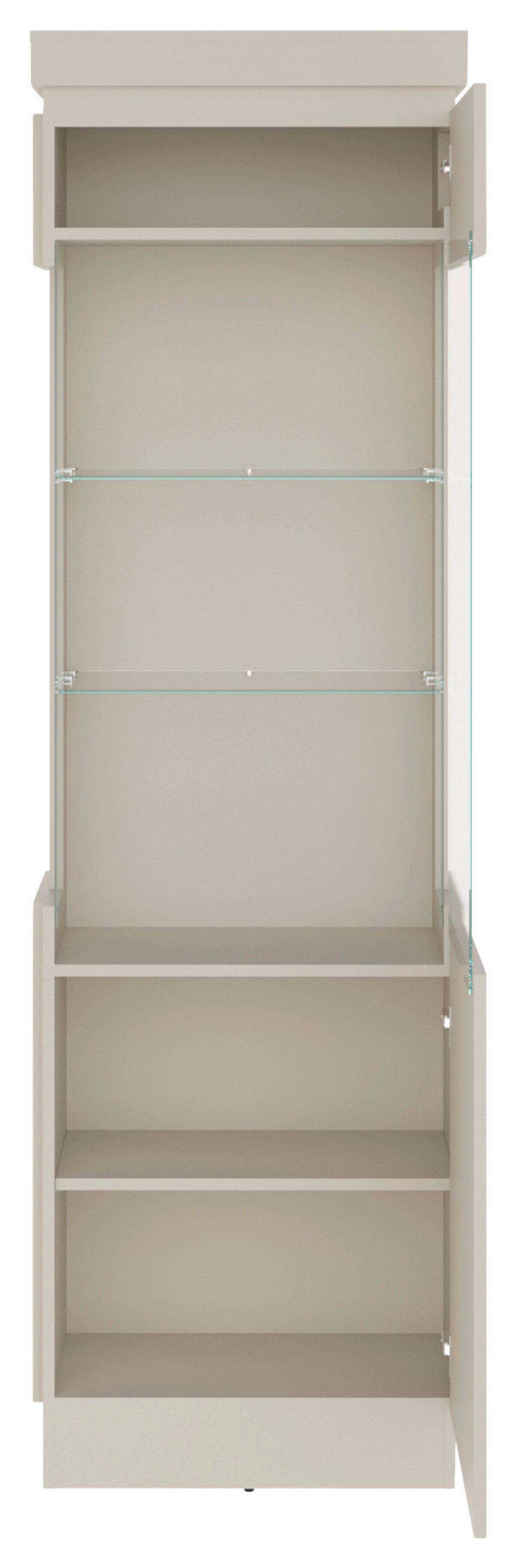Vitrine Camira Kaschmir B: 60cm - Kaschmir, Basics, Glas/Holzwerkstoff (60/200,5/40cm)