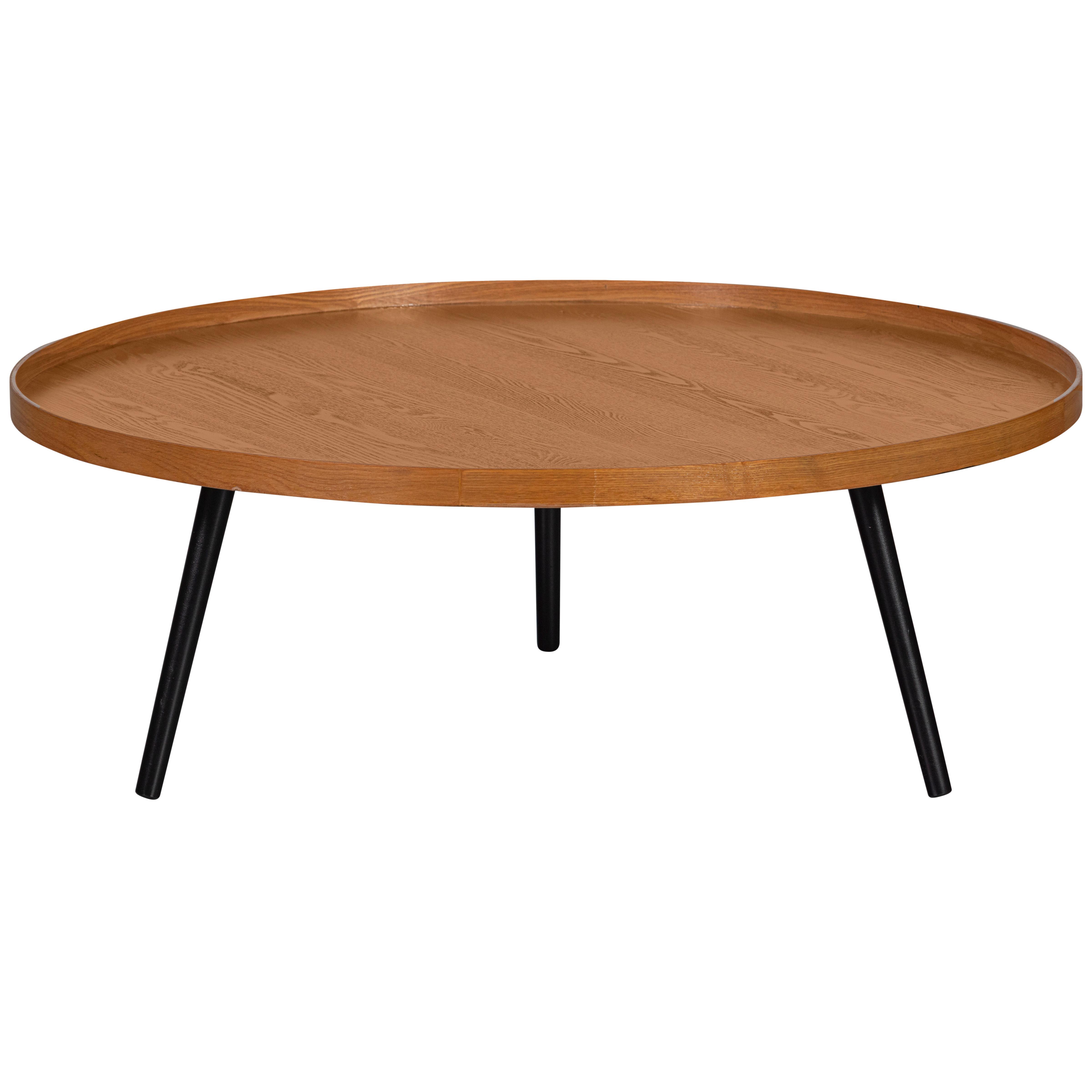 Beistelltisch Mesa Naturfarben L: 100 Cm - Schwarz/Naturfarben, Design, Holz/Holzwerkstoff (100/100/36cm) - Livetastic