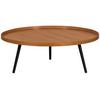 Beistelltisch Mesa Naturfarben L: 100 cm - Schwarz/Naturfarben, Design, Holz/Holzwerkstoff (100/100/36cm) - Livetastic