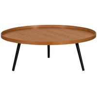 Beistelltisch Mesa Naturfarben L: 100 cm - Schwarz/Naturfarben, Design, Holz/Holzwerkstoff (100/100/36cm) - Livetastic