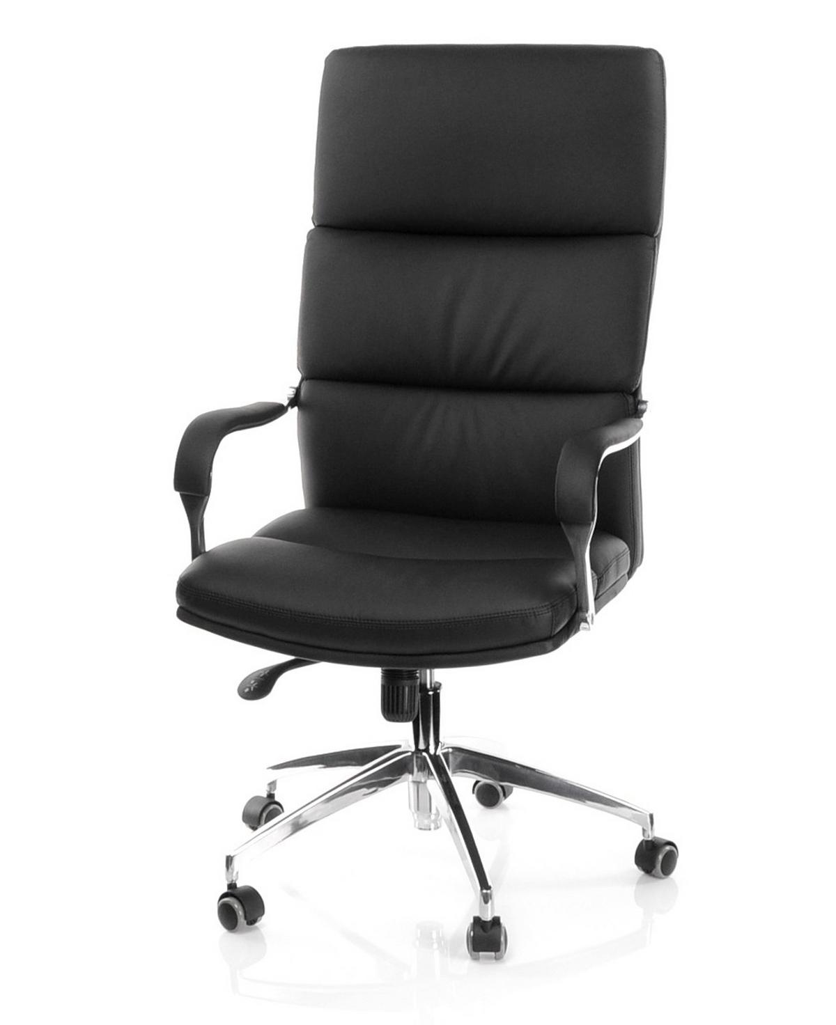 Chefsessel Brunello 20 Schwarz - Silberfarben/Schwarz, MODERN, Kunststoff/Textil (61/134/49cm) - MID.YOU