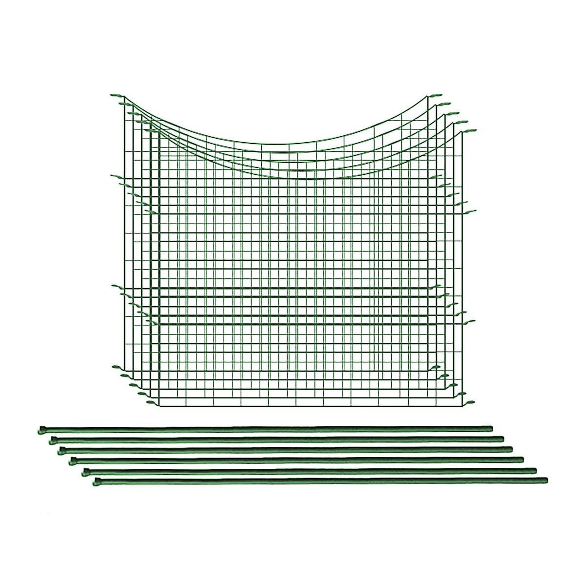 Teichzaun Unterbogen 13-teilig ca. 390x78,5x78,50cm - Grün, Basics, Metall (390/78,5/78,50cm)
