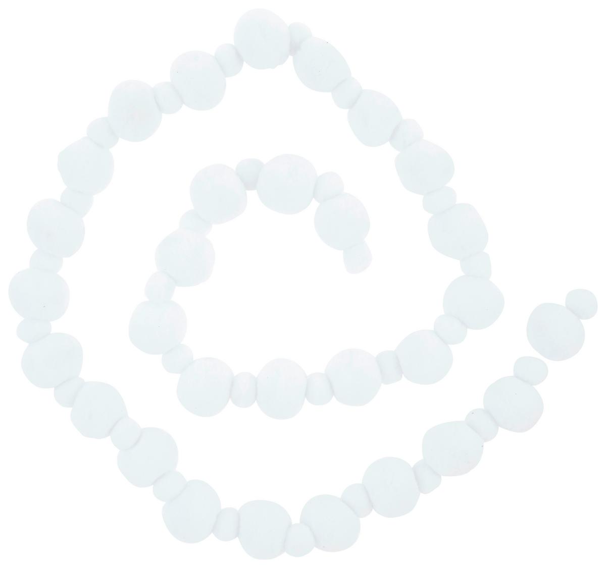 Weihnachtsdeko Girlande Textil Hängend Weiß - Weiß, KONVENTIONELL, Textil (230cm) - Luca Bessoni