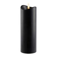 LED SVÍČKA SVEN -PAZ- - černá, Konvenční, přírodní materiály (7/20cm)