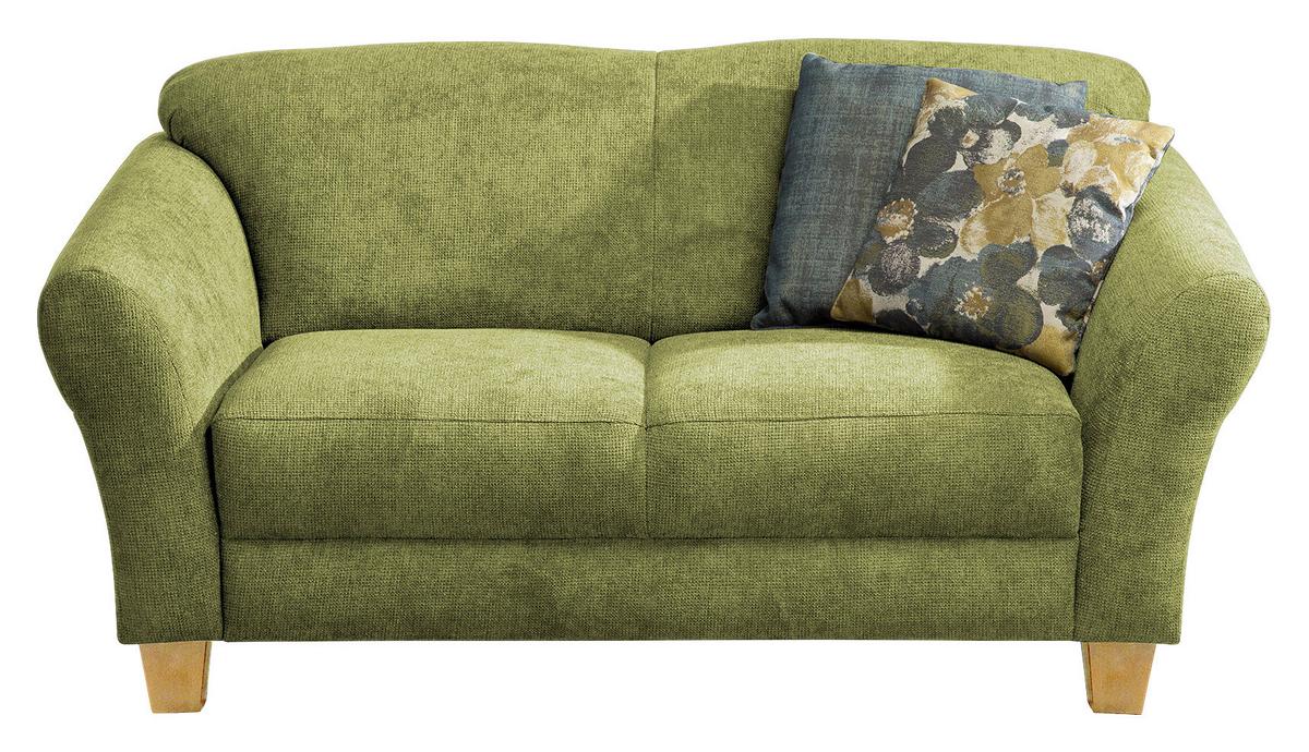 2-Sitzer-Sofa Gotland grün Rücken echt, 163x84x89 cm - Naturfarben/Grün, KONVENTIONELL, Textil (163/84/89cm) - Sit & More