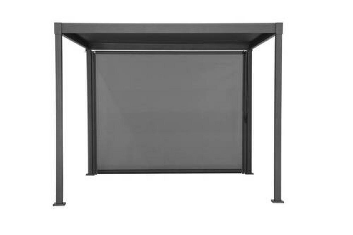 Pavillon-rollo 300x250cm Wetterfest - Anthrazit/Grau, Basics, Textil/Metall (279/224cm) - Gardenson