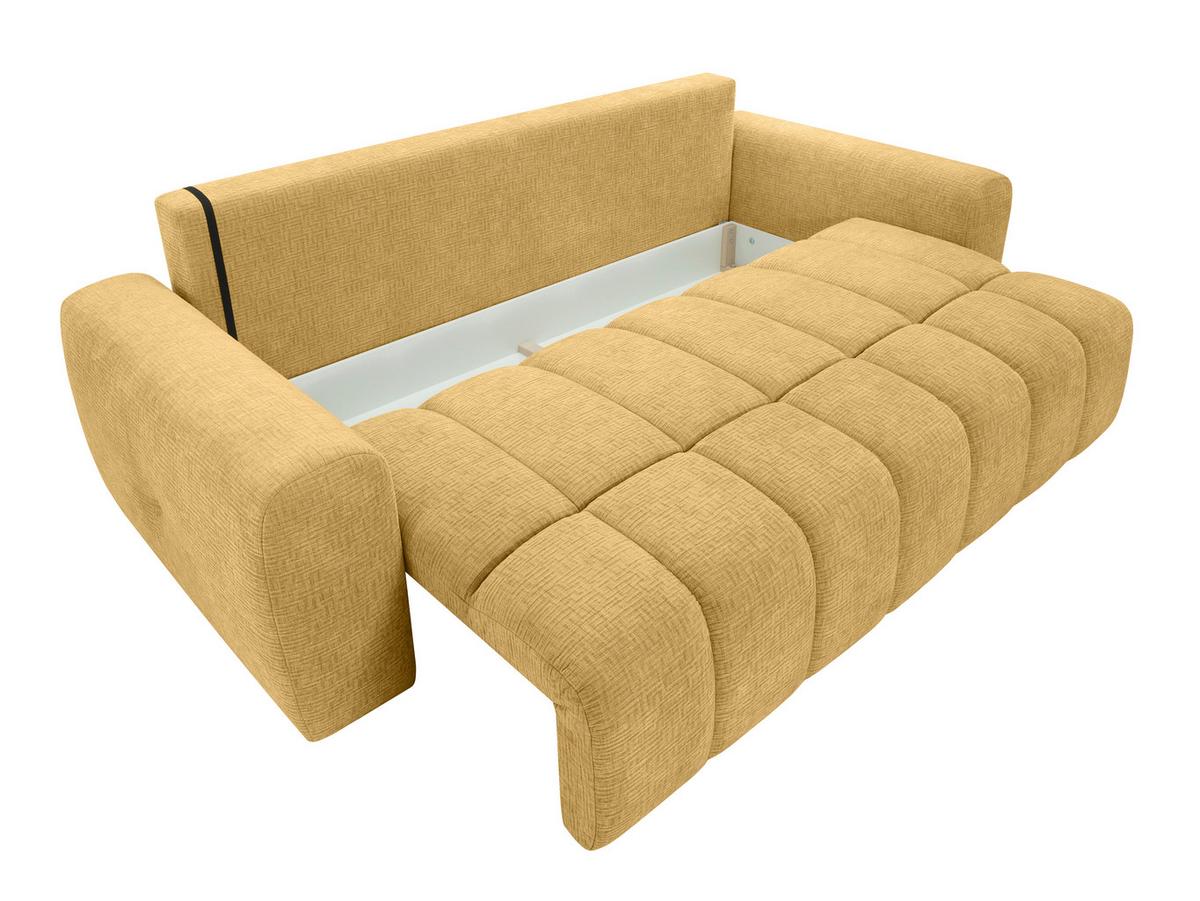 Schlafsofa Chelim Lux 3Dl Gelb B: 241cm - Gelb/Schwarz, Design, Textil (241/90/106cm) - MID.YOU
