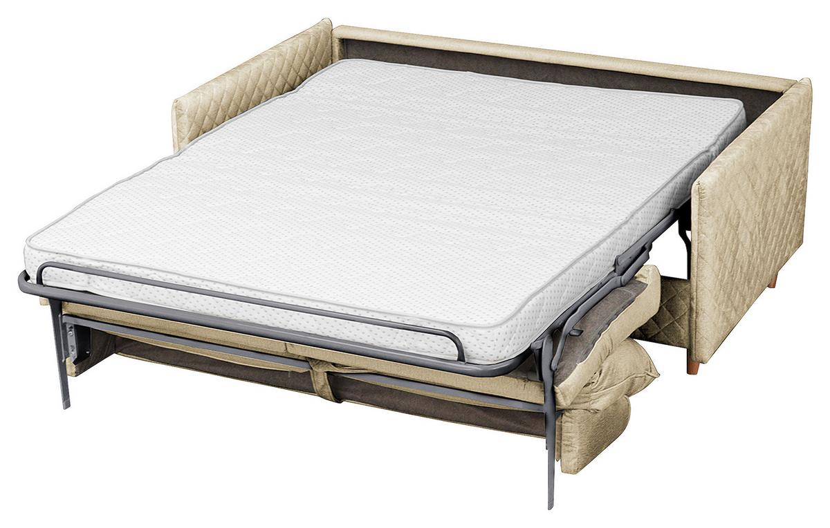 Schlafsofa Sana Beige B: 175 cm - Beige/Naturfarben, Design, Textil (175/95/103cm) - Livetastic