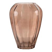Vase Braun B: 22 cm - Braun, Design, Glas (22/29/22cm)