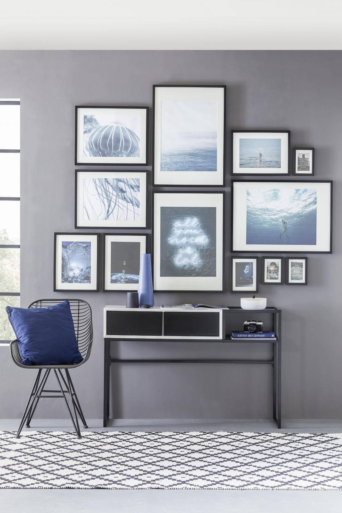 Rám na obraz Gitta 40 x 50 cm - černá, Moderní, kompozitní dřevo/plast (40/50/3,6cm) - Modern Living
