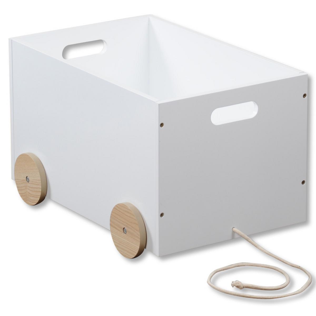 Puppenwagen Mit Stauraum Weiß Ab 1 Jahr - Weiß, MODERN, Holzwerkstoff (50/30/35cm) - Kesper
