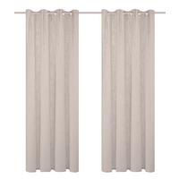 ZÁVES S OČKAMI SOFTY 2ER SET - taupe, Basics, textil (140/160cm)
