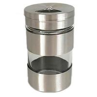 Gewürzdose Babsi - Klar/Edelstahlfarben, Basics, Glas/Kunststoff (4,8/8,3cm) - Luca Bessoni