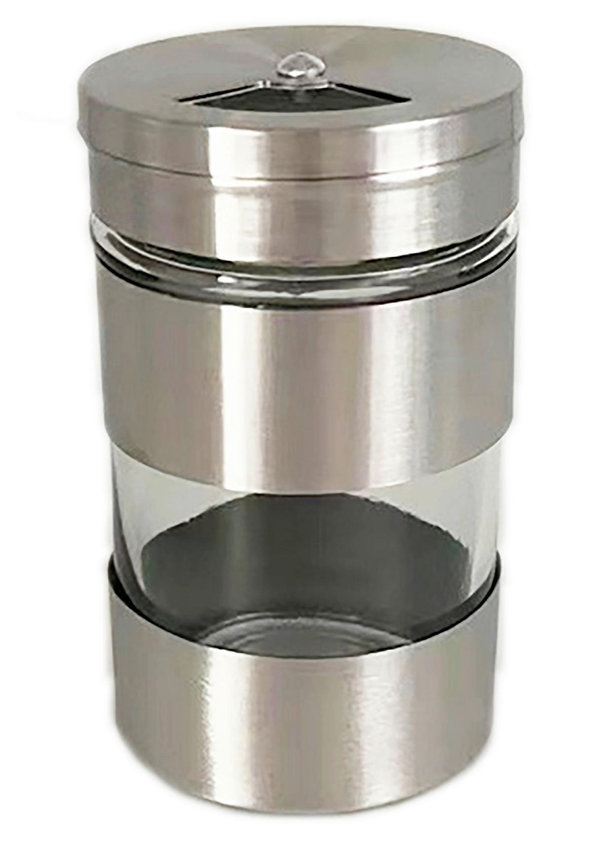 Gewürzdose Babsi - Klar/Edelstahlfarben, Basics, Glas/Kunststoff (4,8/8,3cm) - Luca Bessoni