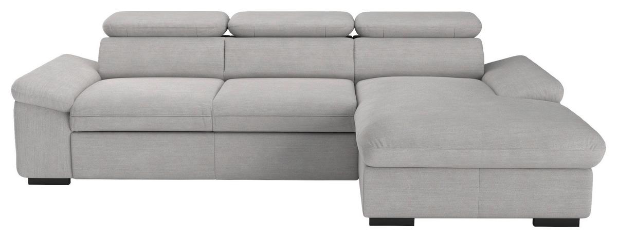 Ecksofa Lola, Hellgrau S: 250x165 Cm - Hellgrau/Schwarz, Design, Textil (250/165cm) - Livetastic