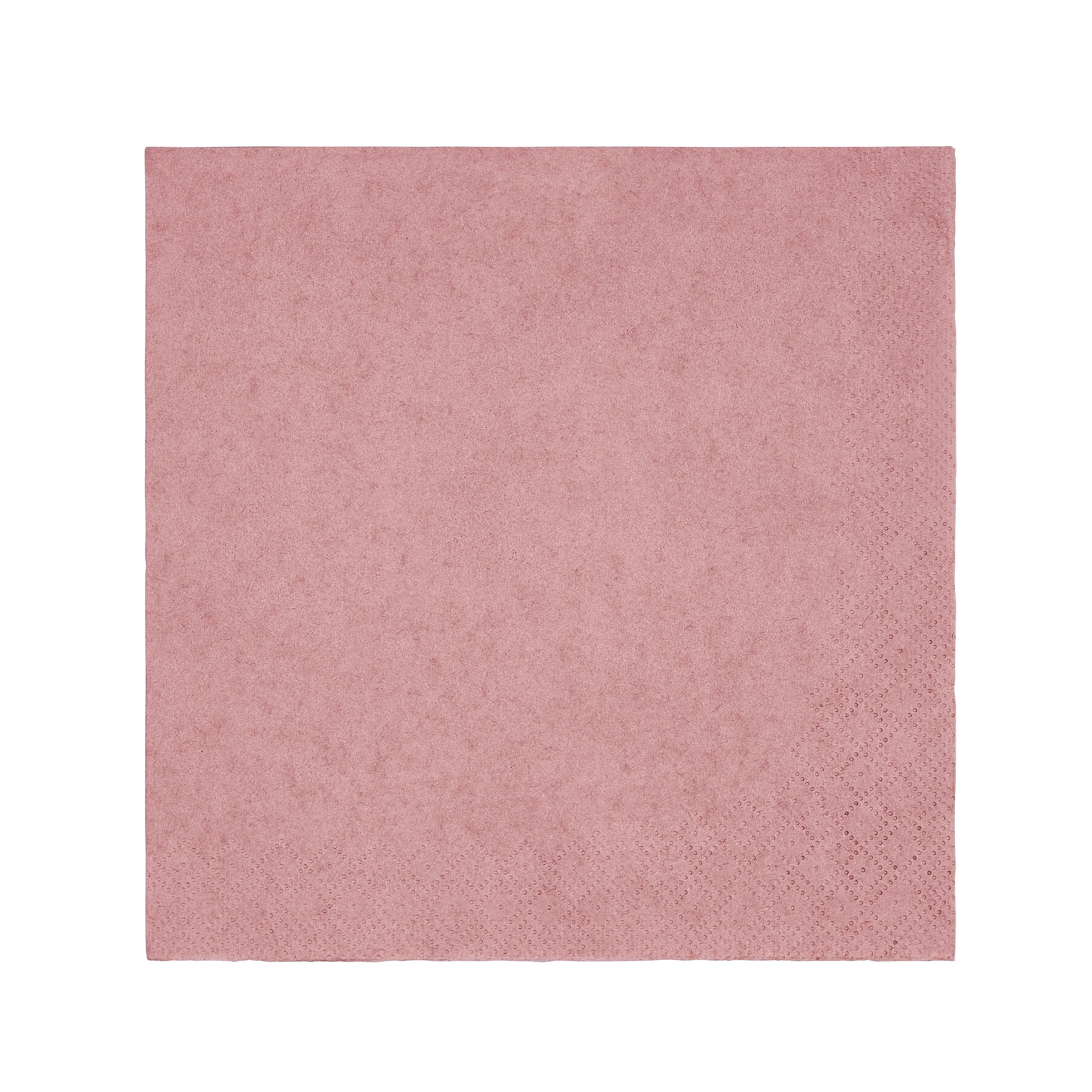 Serviette Lavenia Einfarbig Rosa 50 Stk, 33x33 cm - Rosa, MODERN, Papier (33/33cm) - Luca Bessoni