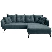 Ecksofa Baggio Blau S: 277x162 cm - Blau/Schwarz, MODERN, Textil (277/162cm) - Livetastic
